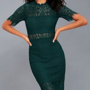 Lulus Green Lace Dress